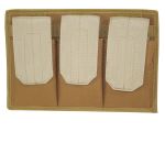 3 Pocket Rifle Mag Pouch with Hook and Loop Back - Coyote Brown