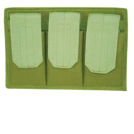 3 Pocket Rifle Mag Pouch with Hook and Loop Back - Olive Drab